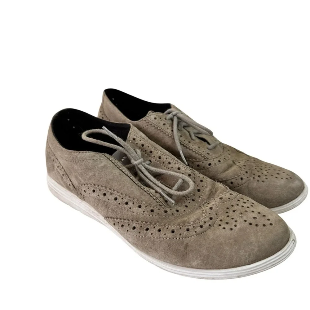 Cole Haan Suede‎ Wingtip Oxford Shoes Men's Casual Lace Up Comfort Sneakers 7.5